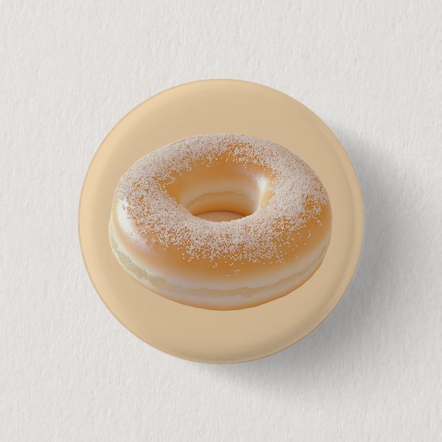 Bóton Redondo 2.54cm Rosquinha Simples Clássica De Açúcar (Frente)