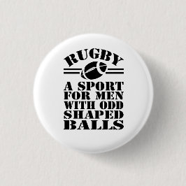 Bóton Redondo 2.54cm Rugby um esporte para homens com bolas estranhas