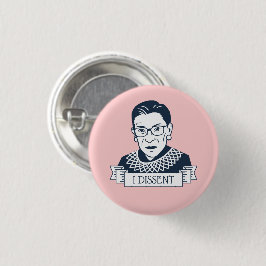Bóton Redondo 2.54cm Ruth Bader Ginsburg "eu discordo "
