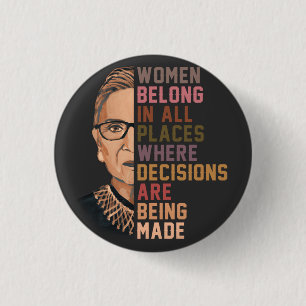 Bóton Redondo 2.54cm Ruth Bader Ginsburg RBG
