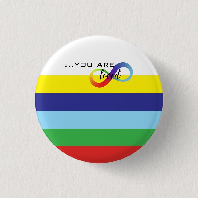Bóton Redondo 2.54cm Saco Infinity Orgulho LGBTQ+ (Frente)