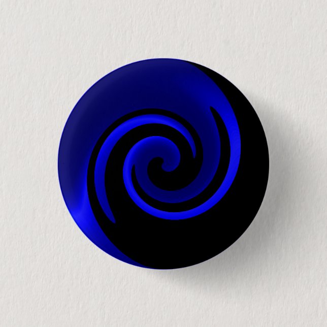 Bóton Redondo 2.54cm Safira Azul (Frente)