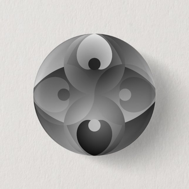 Bóton Redondo 2.54cm Saldo B/W de Kenneth Yoncich (Frente)