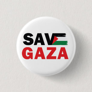 Bóton Redondo 2.54cm Salvar GAZA com o botão personalizado de bandeira 