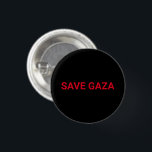 Bóton Redondo 2.54cm Salvar Gaza - texto personalizado preto vermelho m<br><div class="desc">Guarde um simples botão elegante minimalista de texto personalizado preto e branco em Gaza. Texto vermelho totalmente personalizável, ou você pode simplesmente excluí-lo, em fundo preto de cor sólida. As cores são editáveis. Mostre seu apoio a Gaza. Verifique o resto da coleção para obter mais itens de coordenação e correspondência....</div>