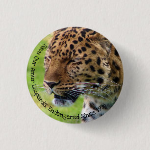 Bóton Redondo 2.54cm Salve nossos Leopardos Amur
