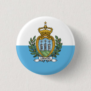 Bóton Redondo 2.54cm San Marino Flag