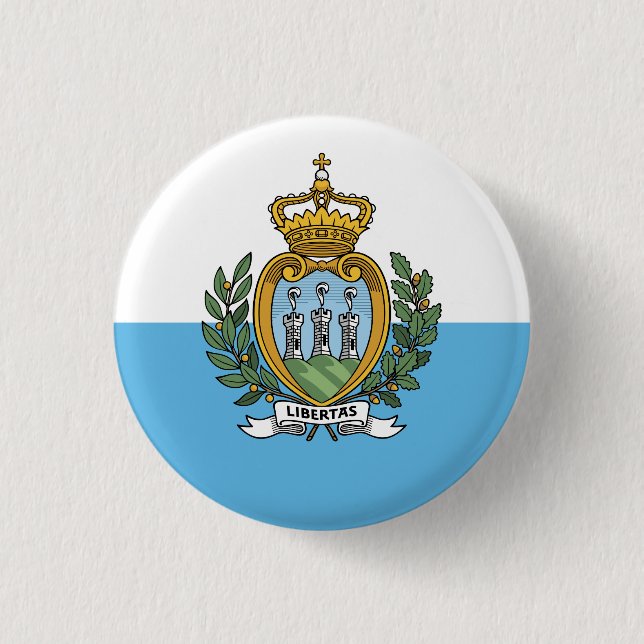 Bóton Redondo 2.54cm San Marino Flag (Frente)