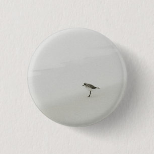 Bóton Redondo 2.54cm Sandpiper costeiro na praia