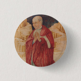 Bóton Redondo 2.54cm Santo João Cassiano Pai da Igreja