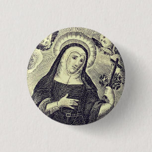 Bóton Redondo 2.54cm Santo Rita de Cascia