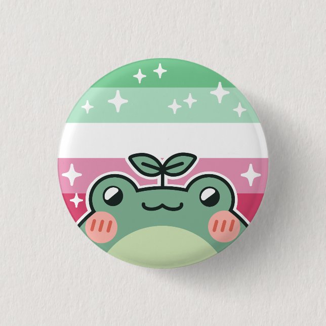 Bóton Redondo 2.54cm Sapo de Sinalizador do Orgulho LGBT Abrosexual (Frente)