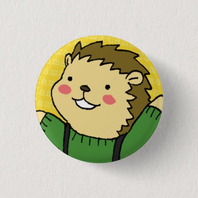 Bóton Redondo 2.54cm Sasha enfrenta o botão (Frente)