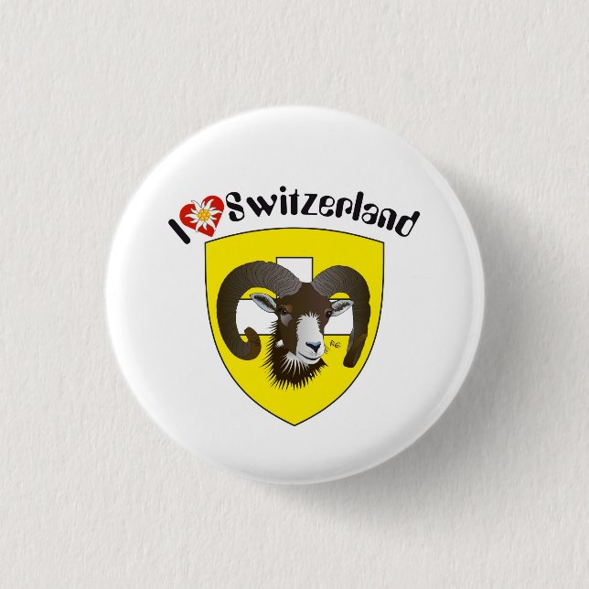 Bóton Redondo 2.54cm Schaffhausen Schweiz Button (Frente)