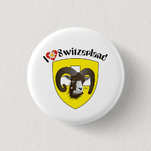 Bóton Redondo 2.54cm Schaffhausen Suíça Button
