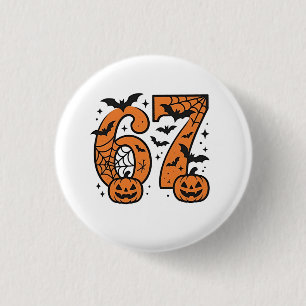 Bóton Redondo 2.54cm Seis Sete Memes Halloween 67 Mason Spooky