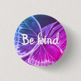 Bóton Redondo 2.54cm Seja Bonito Botão De Borboleta