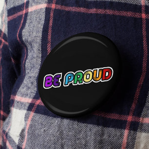 Bóton Redondo 2.54cm Seja Orgulho gay LGBT orgulhoso
