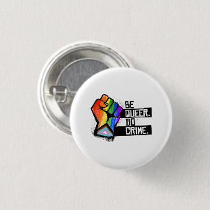 Bóton Redondo 2.54cm Seja Queer Faça Crime
