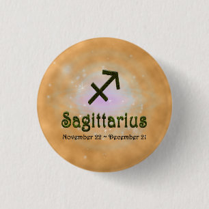 Bóton Redondo 2.54cm Selecionar Sagitário de Cor Zodiac Sinal Astrológi