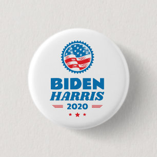 Bóton Redondo 2.54cm Selo de Sinalizador Biden Harris 2020