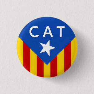 Bóton Redondo 2.54cm Senyera Estelada