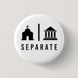 Bóton Redondo 2.54cm Separar Igreja e Estado