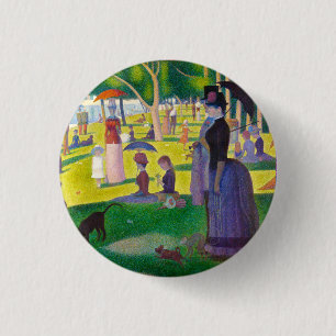 Bóton Redondo 2.54cm Seurat La Grande Jatte Button