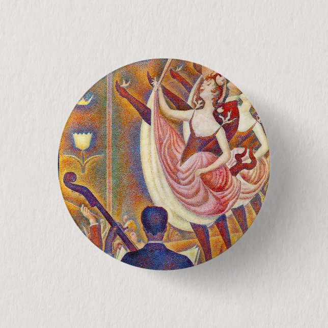Bóton Redondo 2.54cm Seurat Le Chahut Botão (Frente)