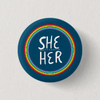 She/HER Pronounes Rainbow Manipulado Bumbum mínimo