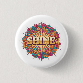 Bóton Redondo 2.54cm SHINE Typography with Colorful 