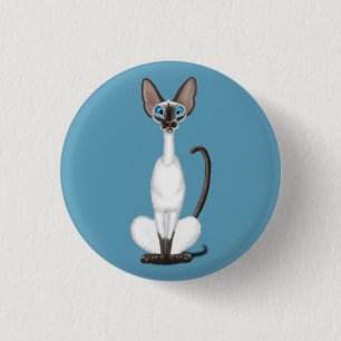 Bóton Redondo 2.54cm Siamese Cat