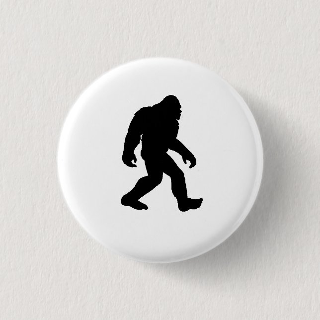 Bóton Redondo 2.54cm Silhueta de Bigfoot (Frente)