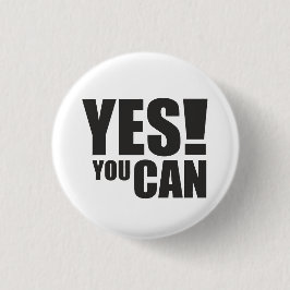 Bóton Redondo 2.54cm SIM, VOCÊ PODE - Design de Cotação Positiva Motiva