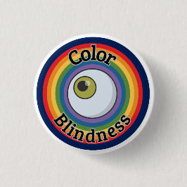 Bóton Redondo 2.54cm Símbolo de Cegueira de Cores