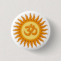 Símbolo Om no Design hindu espiritual solar radian