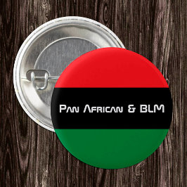 Bóton Redondo 2.54cm Símbolo Pan-Africano Flag & Unia / fã esportivo