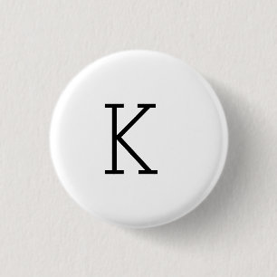 BÓTON REDONDO 2.54CM SIMPLE MINIMAL MONOGRAM CUSTOM NAME KEYCHAIN