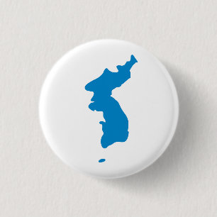 Bóton Redondo 2.54cm Sinalizador de Unificação Coreana