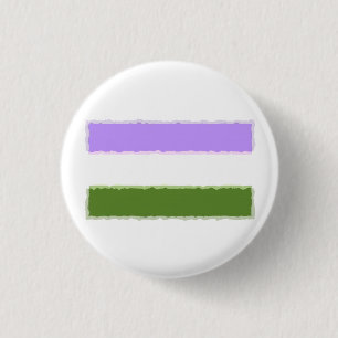 Bóton Redondo 2.54cm Sinalizador do Orgulho do Genderqueer