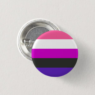 Bóton Redondo 2.54cm Sinalizador do Orgulho Genderfluido