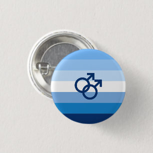 Bóton Redondo 2.54cm Sinalizador do Orgulho Mmasculino do Gay MLM