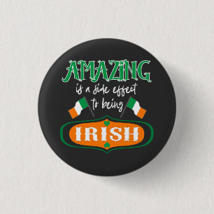 Bóton Redondo 2.54cm Sinalizador Irlandês Incrível Shamrock Orgulho Cel