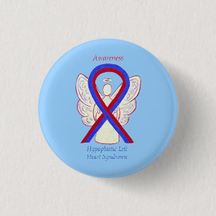 Bóton Redondo 2.54cm Síndrome do Coração Esquerdo Hipoplásico Pinos