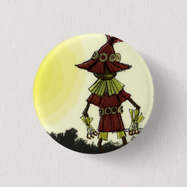 Bóton Redondo 2.54cm Skullkid folheia a floresta (Frente)