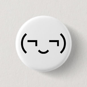 Bóton Redondo 2.54cm Smug Emoticon (‿)