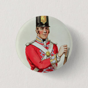 Bóton Redondo 2.54cm Soldado britânico em épocas de Napoleão