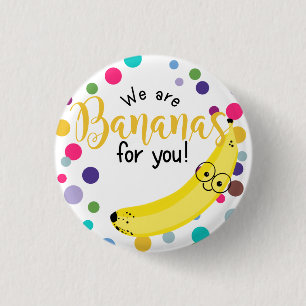 Bóton Redondo 2.54cm somos bananas para o seu carro dia de os namorados