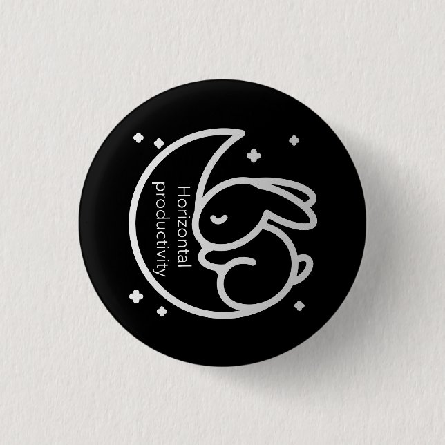 Bóton Redondo 2.54cm Sono de produtividade horizontal (Frente)