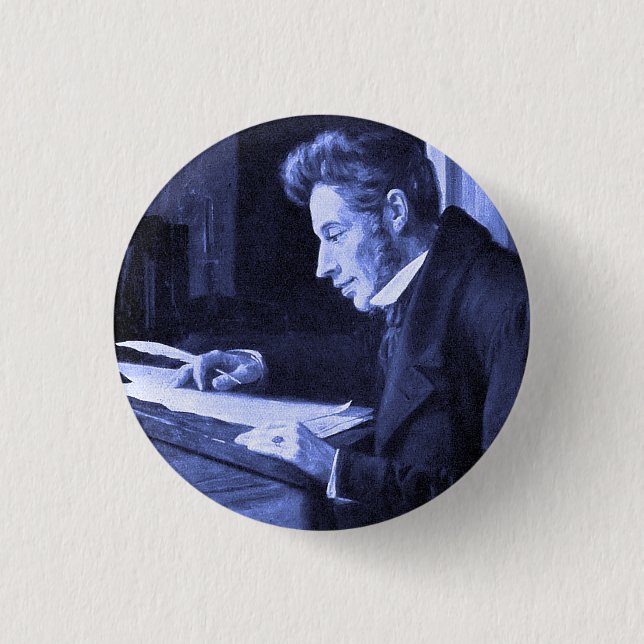 BÓTON REDONDO 2.54CM "SOREN KIERKEGAARD" (Frente)